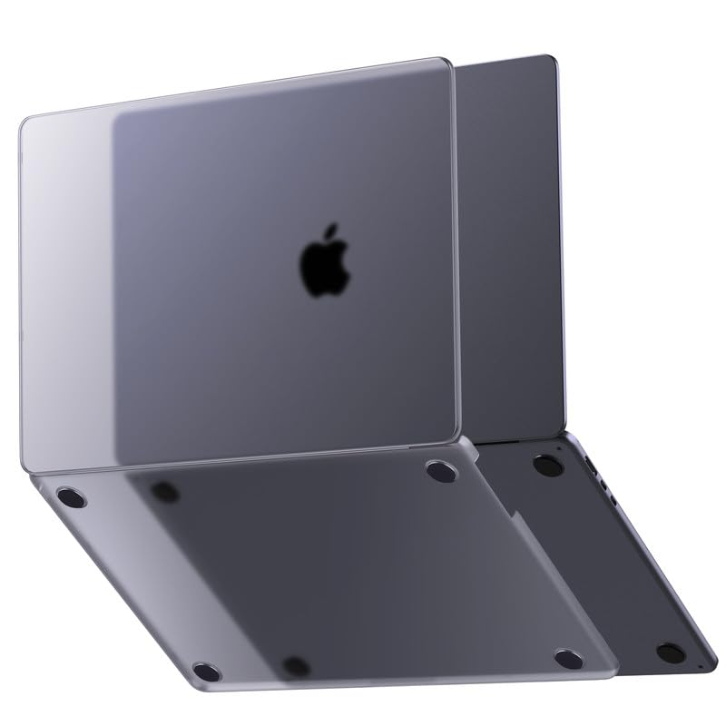 soonjet حافظةoonjet متوافقة مع جهاز MacBook Air 15 بوصة 2023 2024 New M3 M2 [مطابقة اللون الرسمي بنسبة 100%] [درع رفيع للغاية] غطاء حماية صلب غير لامع لجهاز الكمبيوتر المحمول طراز A3114 A2941 - رمادي فلكي شفاف - Image 1